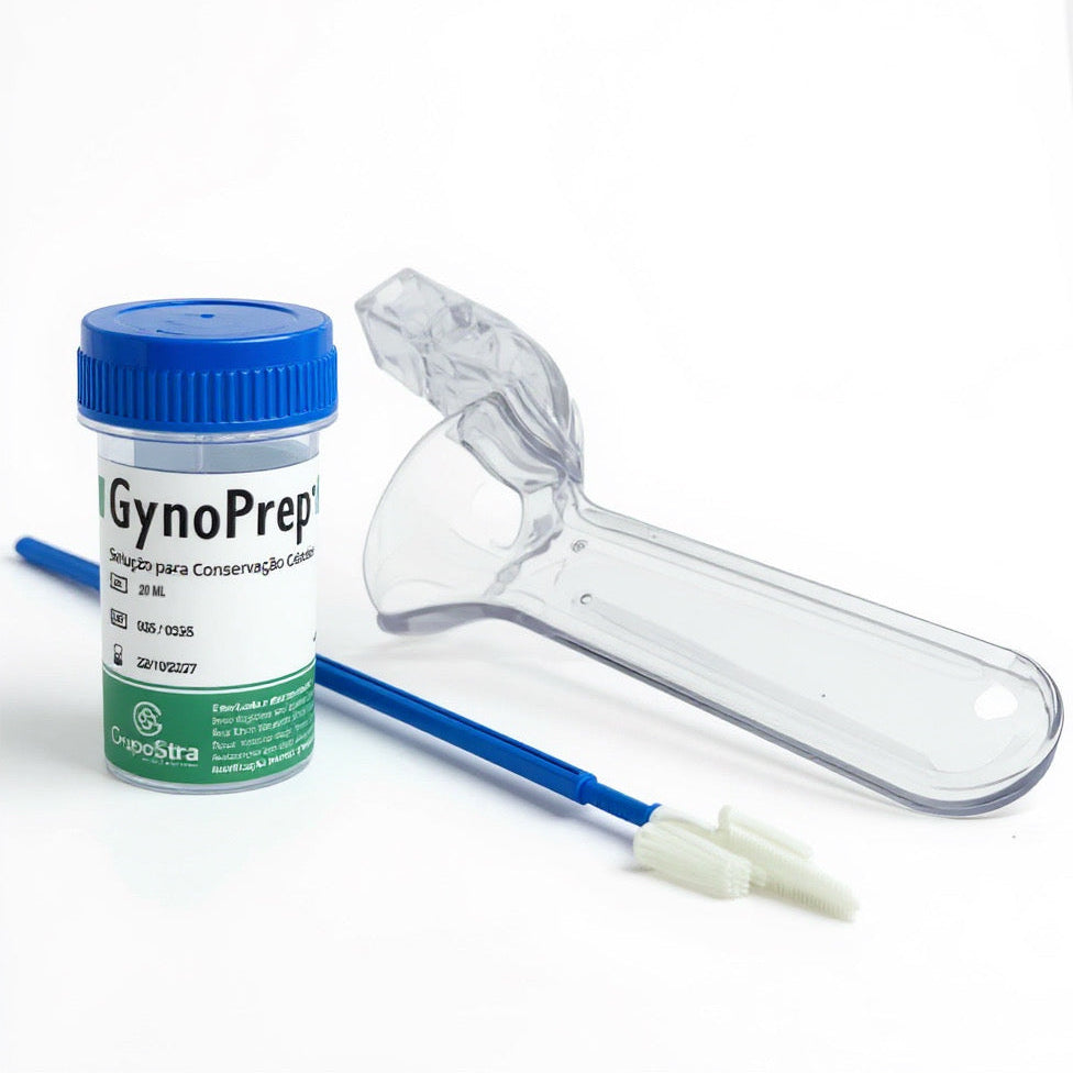 GynoPrep® Kit de Coleta - Frasco 20 mL + Escova Cervical Modelo Combi + Espéculo M