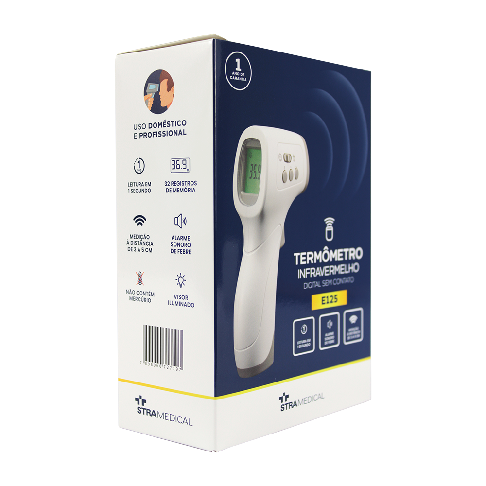 Stra Medical® Termômetro Digital Sem Contato E125